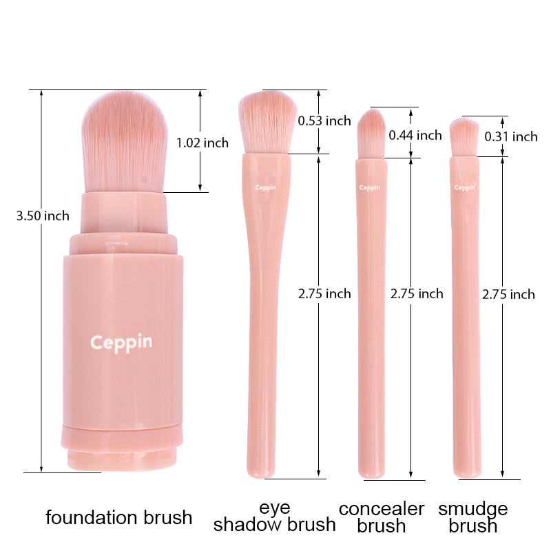 4 Pcs Makeup Brush Double Head Foundation Brush Concealer Brush High-grade Cosmetic Brush